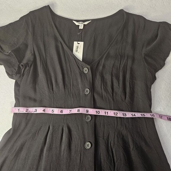 BB Dakota STEVE MADDEN Black Romper NWT Sz 10 Shorts Flutter Sleev - Picture 5 of 8